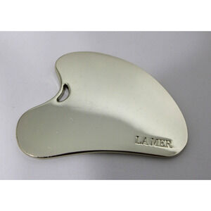 Authentic La Mer Gold Stainless Steel Gua Sha Facial Massage Sculpting Tool